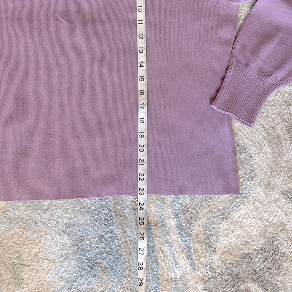 Lilac Buttoned Turtleneck Sweater - Picture 6 of 13